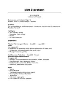 Matt Stevenson Resume